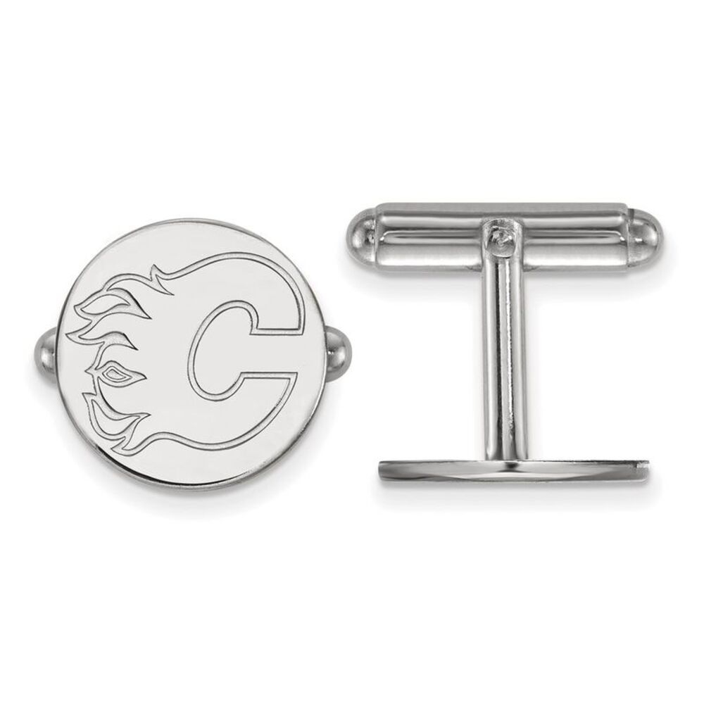 Sterling Silver NHL Calgary Flames Cuff Links